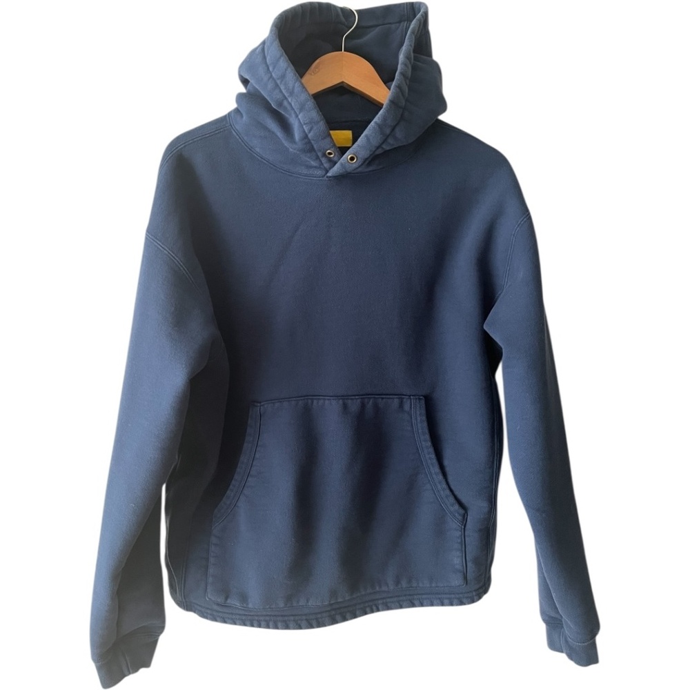 Yellow The Label Co Royal Blue Cotton French Terry Hoodie Size Large